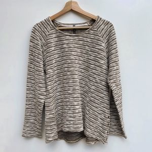 Kuhl Brown and Cream Sweater with button details, large